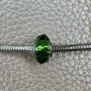 Helzberg Diamonds - Green Stone Glass Charm